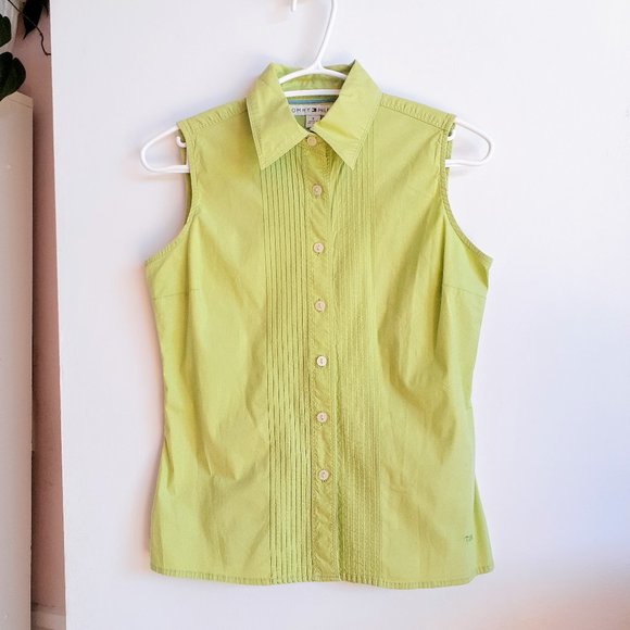 Pale green sleeveless shirt - Picture 1 of 3